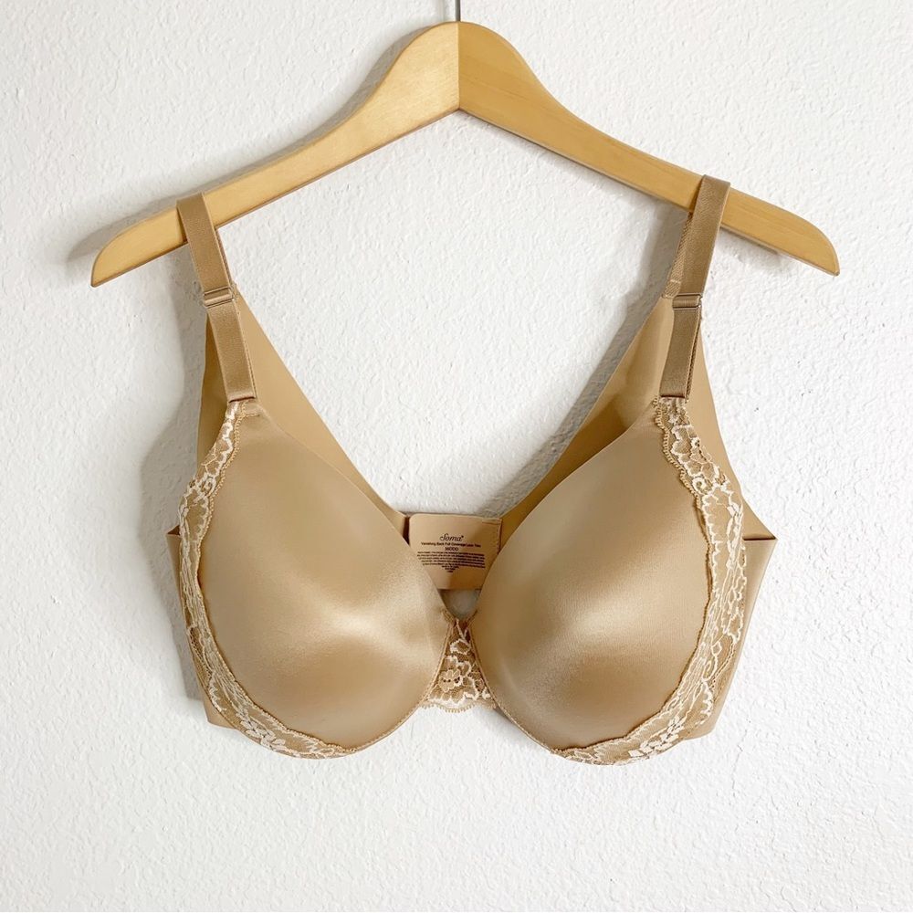 Soma Vanishing Back Full‎ Coverage Lace Trim Size 36DDD